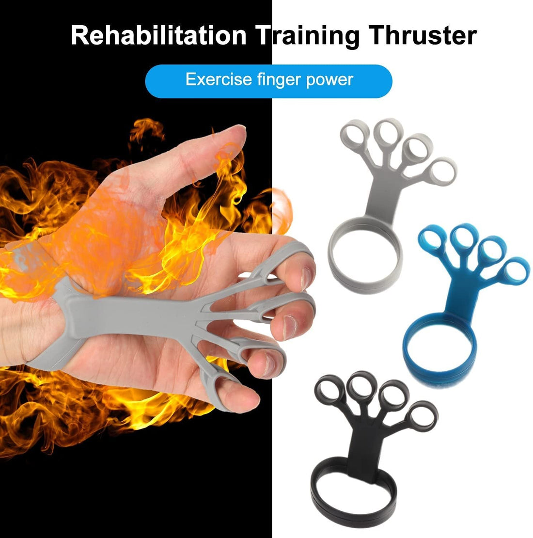 Silicone Grip Device Finger Exercise Stretcher Arthritis Hand Grip Trainer Strengthen Rehabilitation Training To Relieve Pain PulseForm