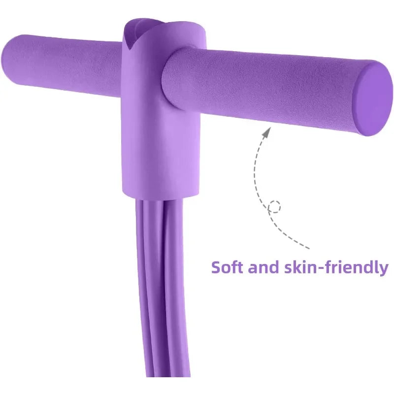 4-Level Resistance Band Tensioner with Non-Slip Handles - Home Fitness Equipment for Abdominal Muscle Training Yoga Abdominal PulseForm