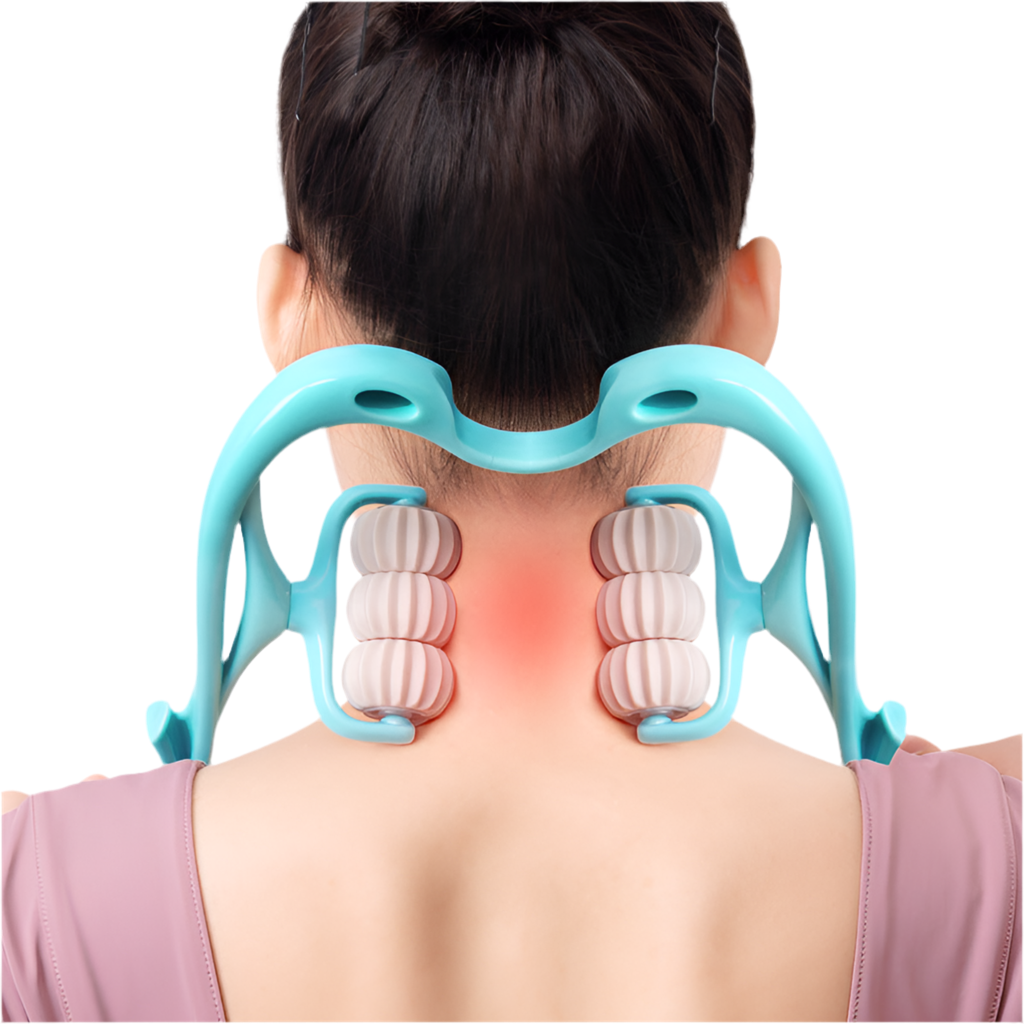 Multifunctional Manual Six-wheel Neck Massager Massage Relieve Roller Massage Tool - PulseForm