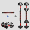 5-44lbs Adjustable Dumbbell to Barbell Set, Anti-Slip Grip, Versatile Home Gym Fitness Strength Training Barbell Weight Plates PulseForm