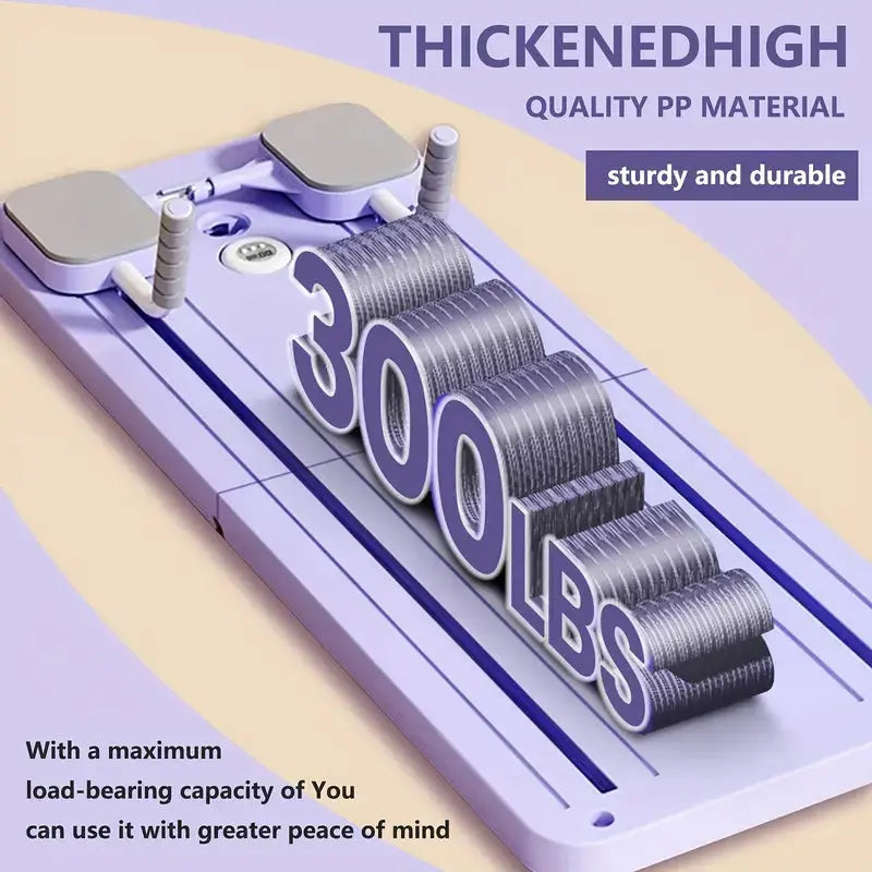 5 In1 Pilates Board for Home Foldable, Portable Pilates Reformer Machine, Pilates Equipment, Foldable Reformer Pilates Machine for Home Workout, Multifunctional Ab Exercise Board, for Core, Legs Arms Back-Foldable Board for Space Saving PulseForm