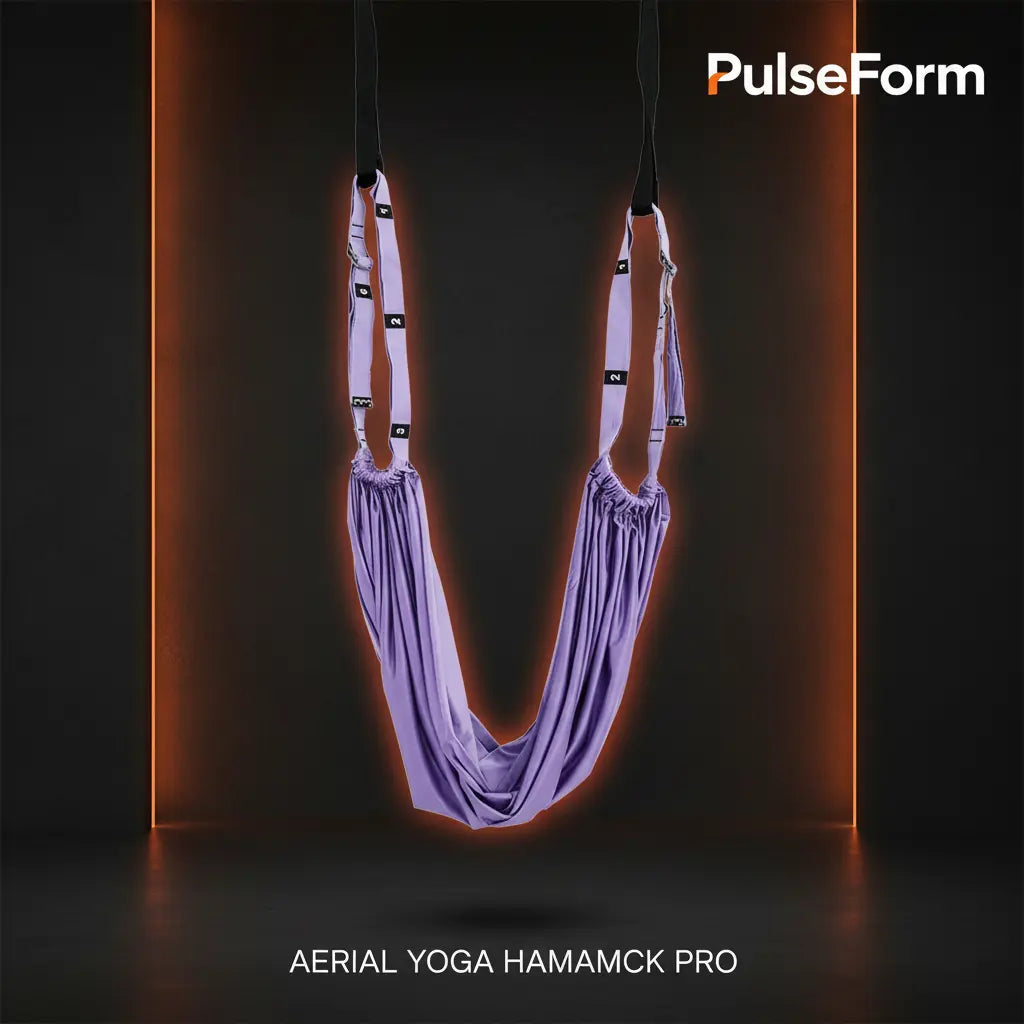 Aerial Yoga Hammock - Premium Yoga Hammock Swing with Door Anchor for Home Stretching & Flexibility Training maverick8830