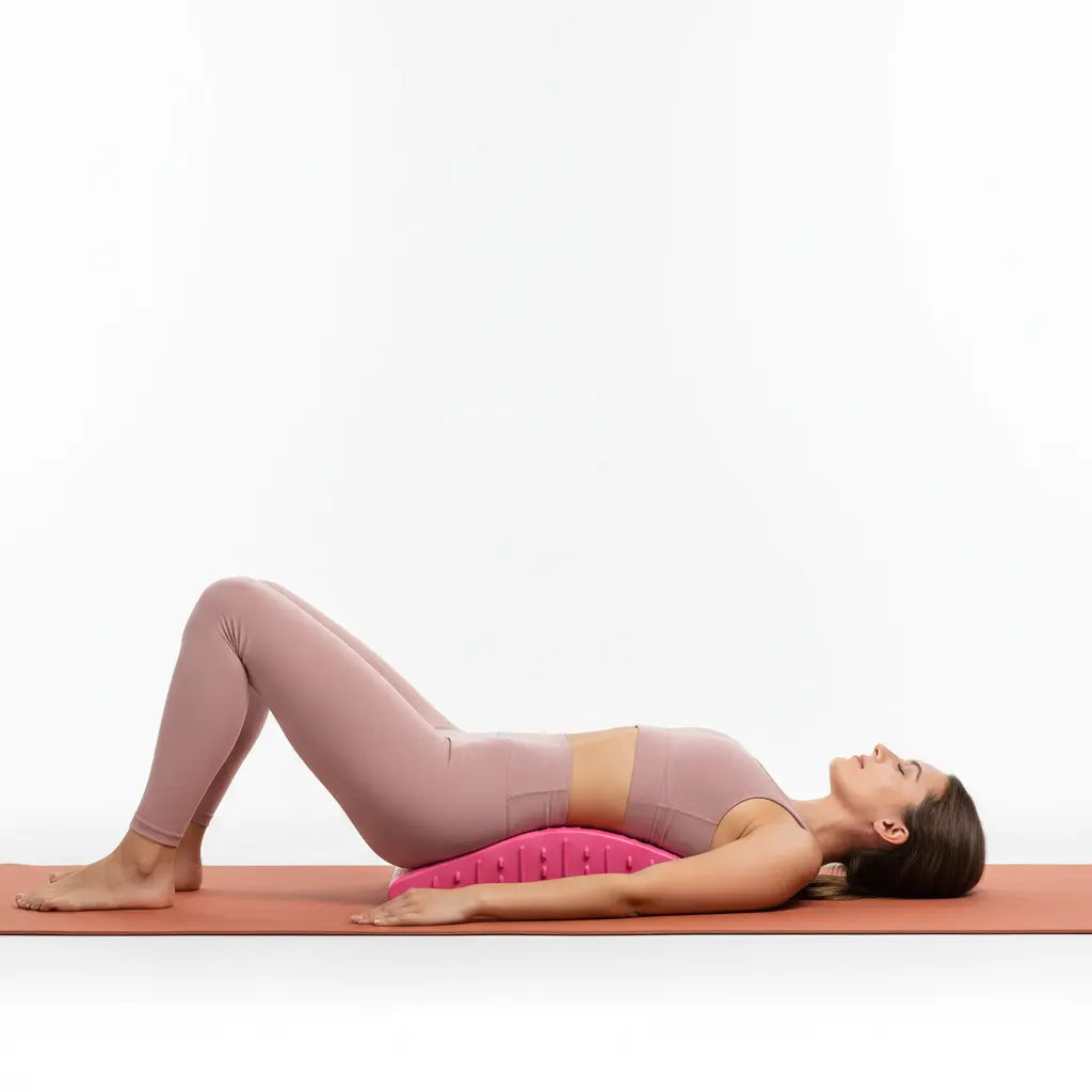 Woman on Pink Arc Stretcher