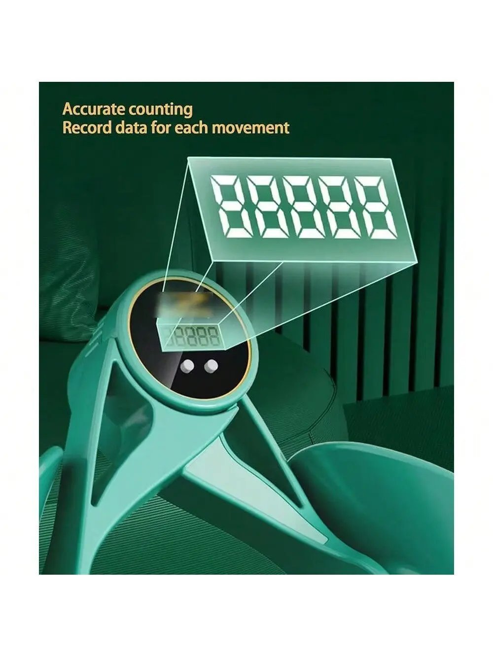 Inner Thigh Exerciser And Pelvic Floor Kegel Trainer With Resistance Bands And LED Counter - 3 Intensity Levels - Home Gym Equipment For Toning And Strengthening PulseForm