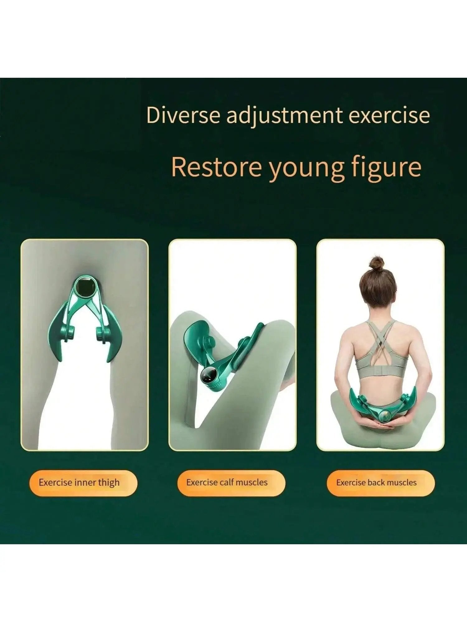 Inner Thigh Exerciser And Pelvic Floor Kegel Trainer With Resistance Bands And LED Counter - 3 Intensity Levels - Home Gym Equipment For Toning And Strengthening PulseForm