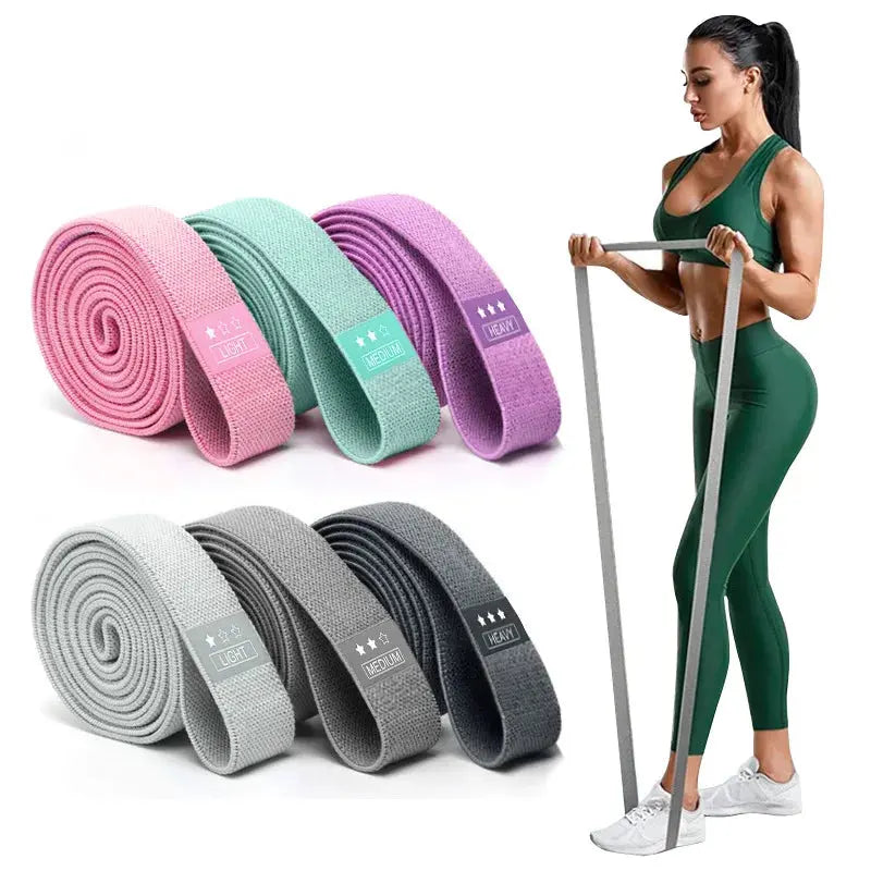 Long Resistance Loop Band Set Unisex Fitness Yoga Elastic Bands Hip Circle Thigh Squat Workout Cloth Legs Butt Exercise PulseForm