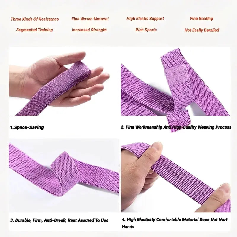 Long Resistance Loop Band Set Unisex Fitness Yoga Elastic Bands Hip Circle Thigh Squat Workout Cloth Legs Butt Exercise PulseForm