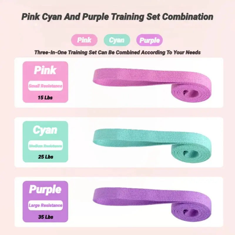 Long Resistance Loop Band Set Unisex Fitness Yoga Elastic Bands Hip Circle Thigh Squat Workout Cloth Legs Butt Exercise PulseForm