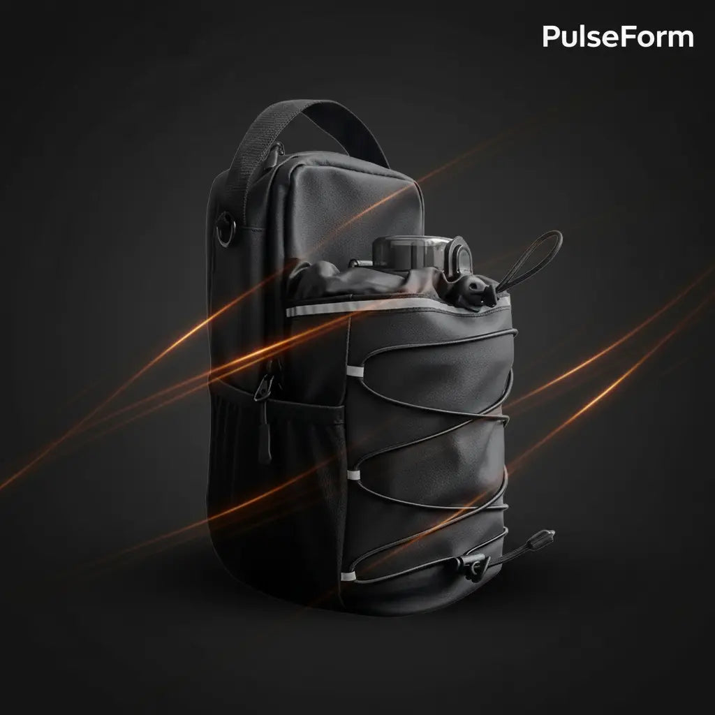 Charcoal to Black Gradient with Orange Accents