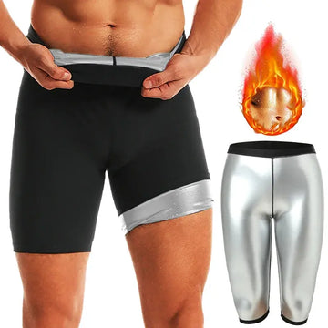 Men Sauna Suits Sweat Shorts Workout Slimming Fat Burning Fitness Abdomen Reducer Losing Weight Belly Trimmer Waist Trainer PulseForm