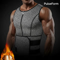 Gray Compression Tank on Dark Background with Flames