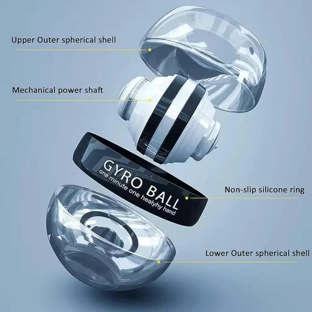 Power Gyro Ball – Self-Starting Wrist & Forearm Strengthener with LED Counter PulseForm