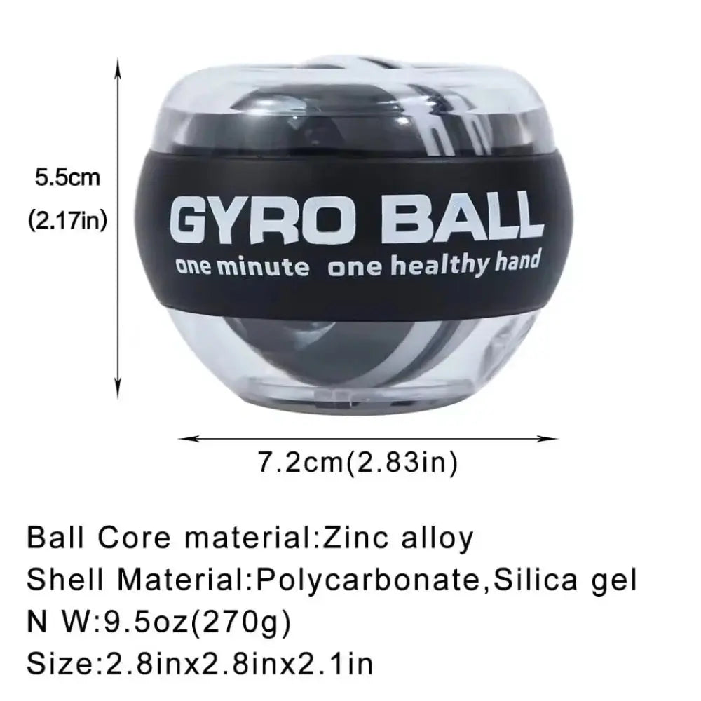 Power Gyro Ball – Self-Starting Wrist & Forearm Strengthener with LED Counter PulseForm