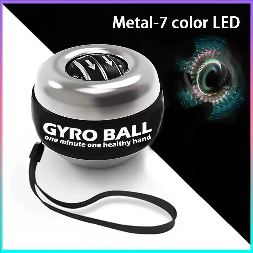 Power Gyro Ball – Self-Starting Wrist & Forearm Strengthener with LED Counter PulseForm