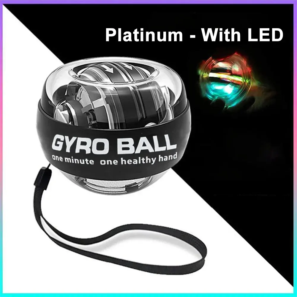 Power Gyro Ball – Self-Starting Wrist & Forearm Strengthener with LED Counter PulseForm