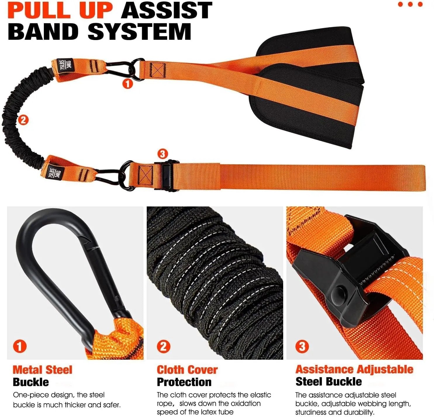 Pull Up Assistance Bands Set Resistance Strap For Assist Men Women Hanging Training Chin-Up Workout Body Stretching Auxiliary maverick8830