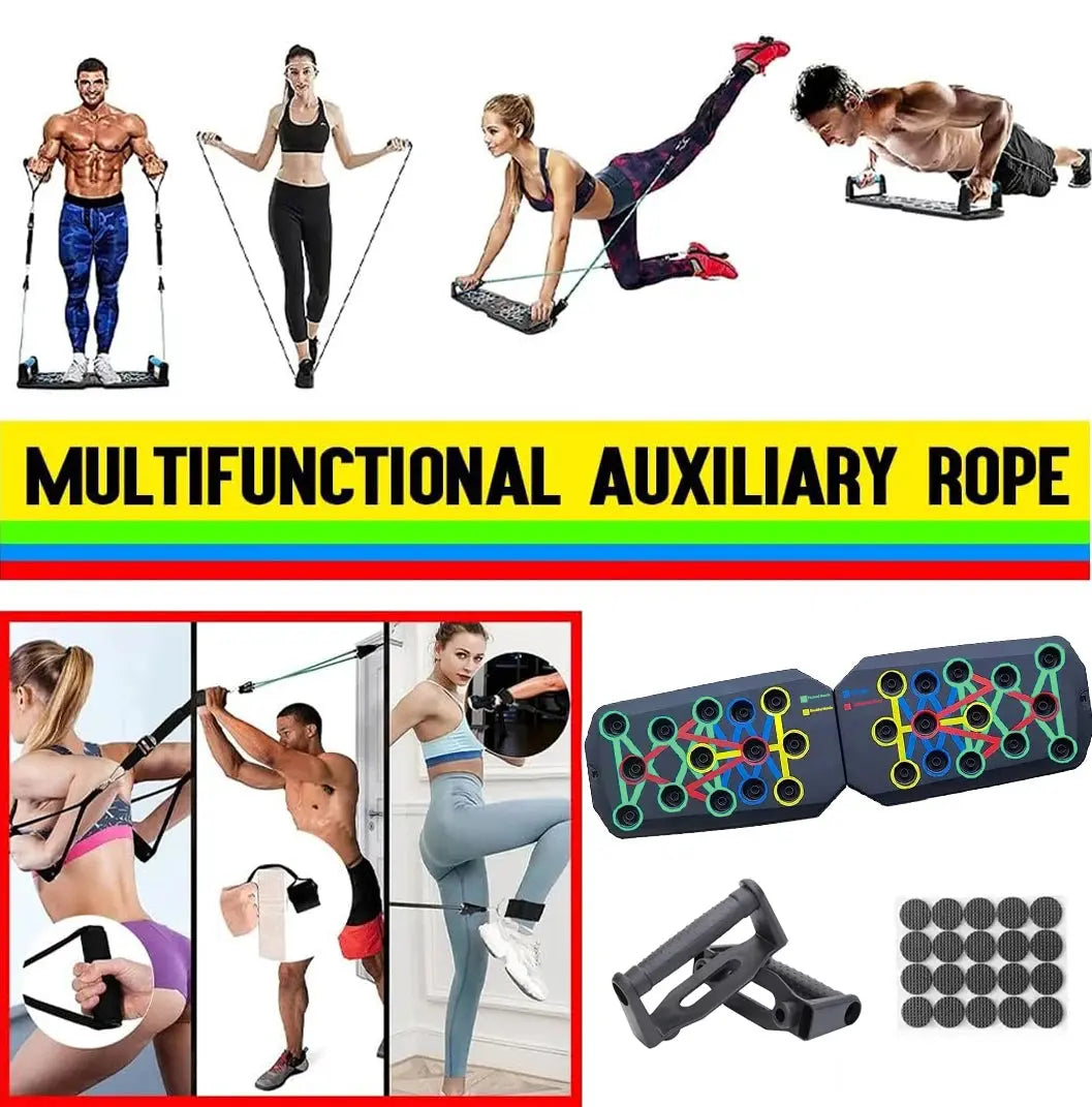 Push-up Board Set Portable Multifunctional Push-up Bar Foldable Fitness Equipment For Chest Abdomen Arms/Back Training PulseForm