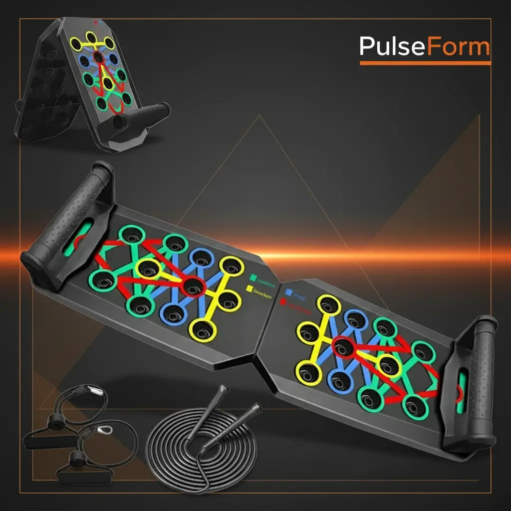 Push-up Board Set Portable Multifunctional Push-up Bar Foldable Fitness Equipment For Chest Abdomen Arms/Back Training PulseForm
