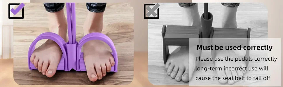 4-Level Resistance Band Tensioner with Non-Slip Handles - Home Fitness Equipment for Abdominal Muscle Training Yoga Abdominal PulseForm