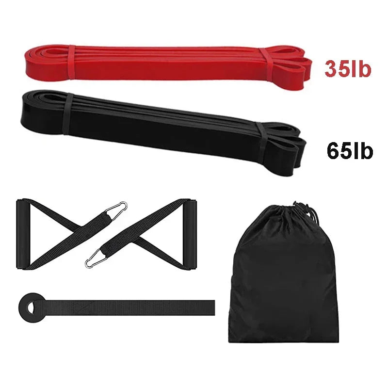 Sports Elastic Belt Pull-Up Auxiliary Men's and Women's Gym Pilates Exercise Equipment Rubber Fitness Resistance Belt PulseForm