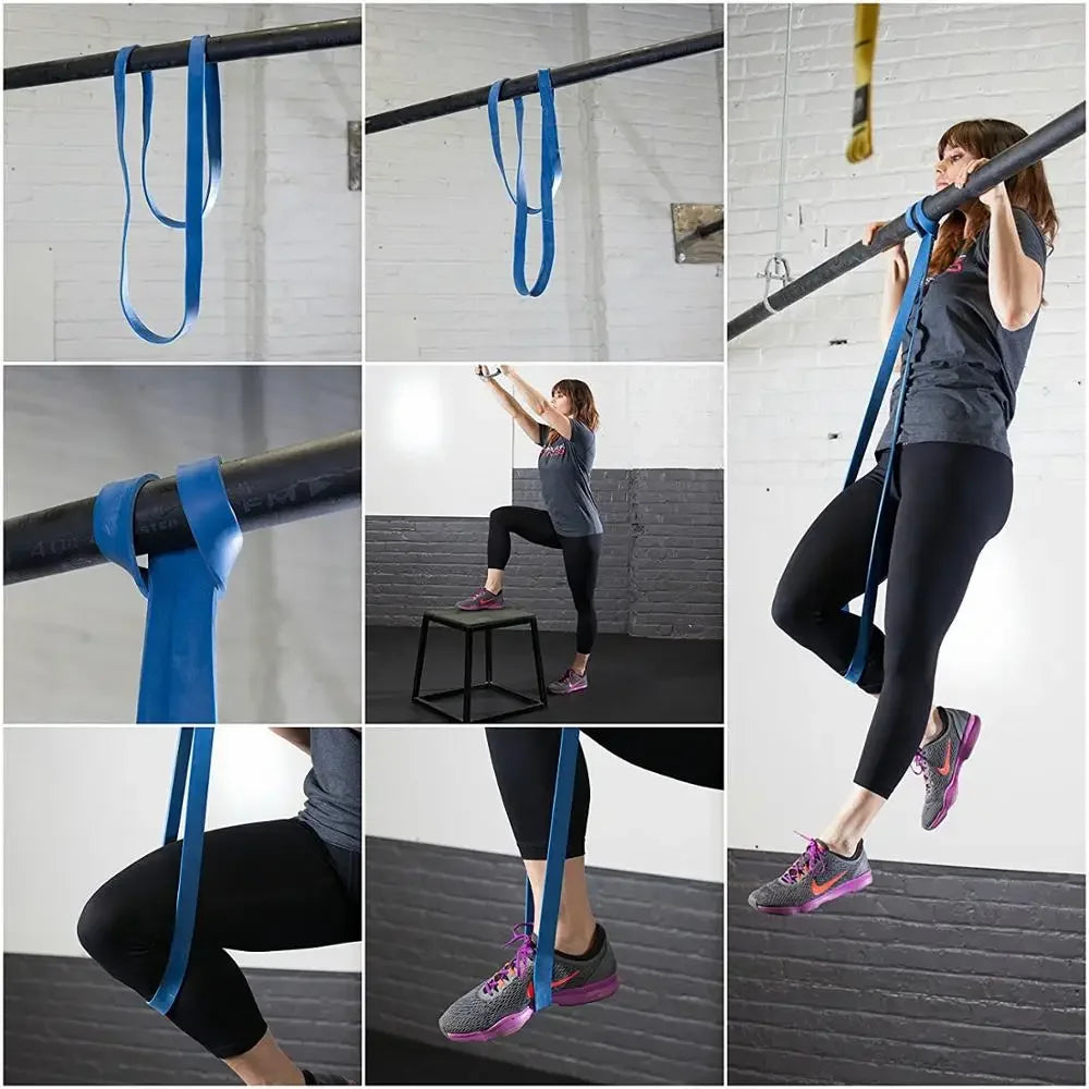 Sports Elastic Belt Pull-Up Auxiliary Men's and Women's Gym Pilates Exercise Equipment Rubber Fitness Resistance Belt PulseForm