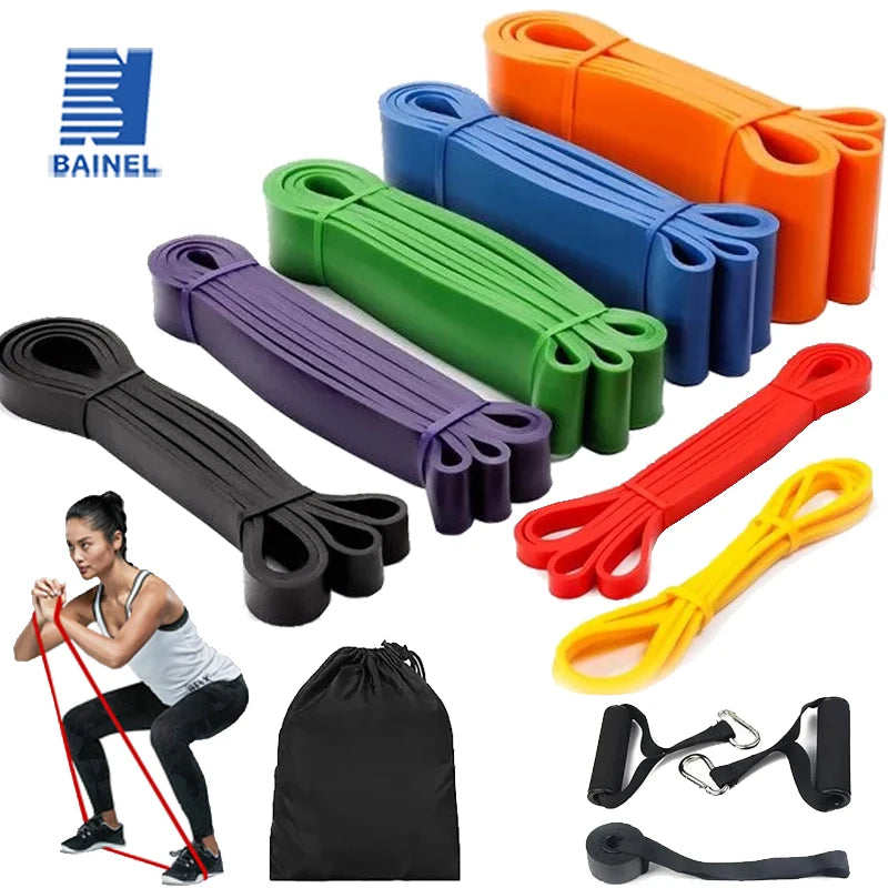 Sports Elastic Belt Pull-Up Auxiliary Men's and Women's Gym Pilates Exercise Equipment Rubber Fitness Resistance Belt PulseForm
