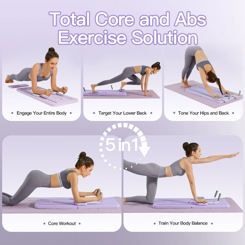 Umay Multifunctional Ab Exercise Board, Home Pilates Reformer for Abdominal and Core Strength Training PulseForm