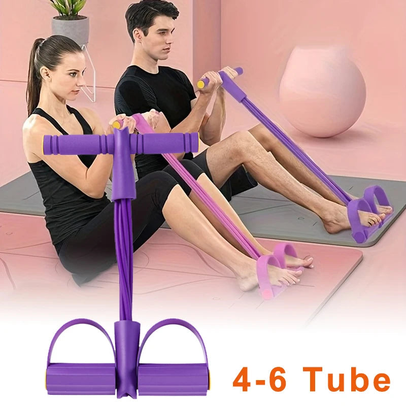 4-Level Resistance Band Tensioner with Non-Slip Handles - Home Fitness Equipment for Abdominal Muscle Training Yoga Abdominal PulseForm