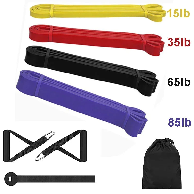 Sports Elastic Belt Pull-Up Auxiliary Men's and Women's Gym Pilates Exercise Equipment Rubber Fitness Resistance Belt PulseForm