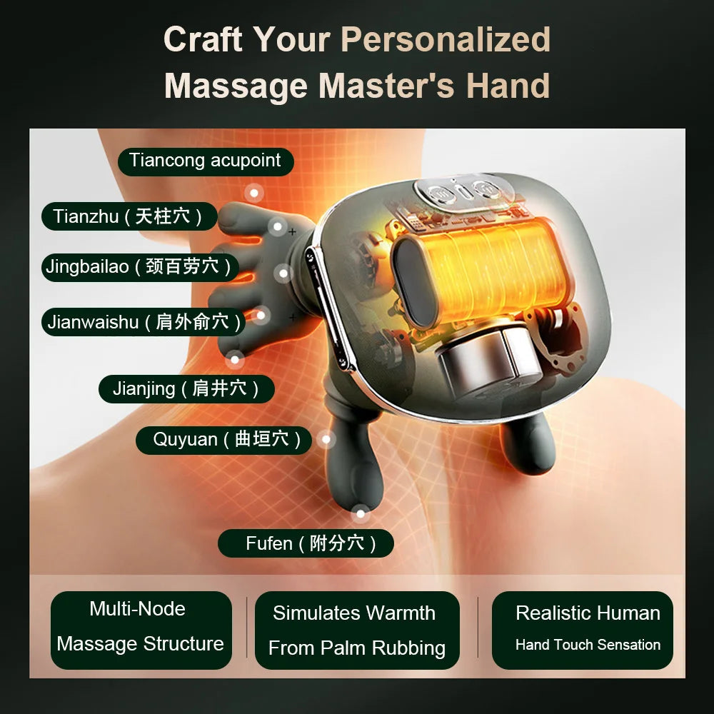 Neck Shoulder Massager Electric Kneading Massager Heated Back Massagers Muscles Massage Pillow Neck Waist Leg Body PulseForm
