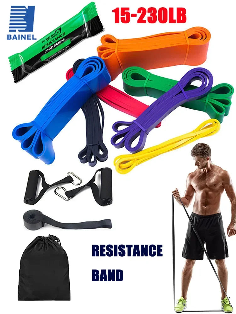 Sports Elastic Belt Pull-Up Auxiliary Men's and Women's Gym Pilates Exercise Equipment Rubber Fitness Resistance Belt PulseForm