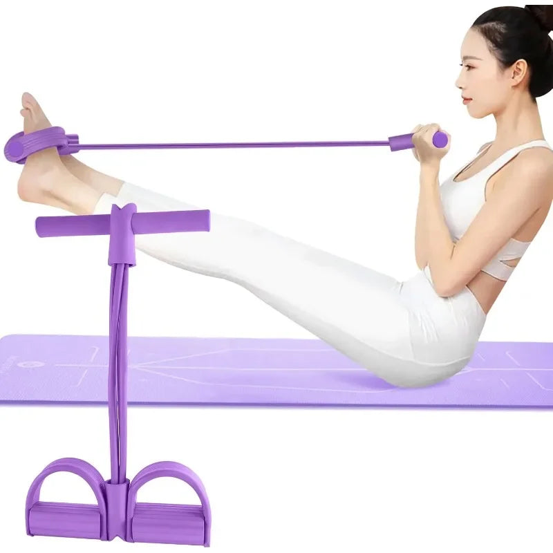 4-Level Resistance Band Tensioner with Non-Slip Handles - Home Fitness Equipment for Abdominal Muscle Training Yoga Abdominal PulseForm