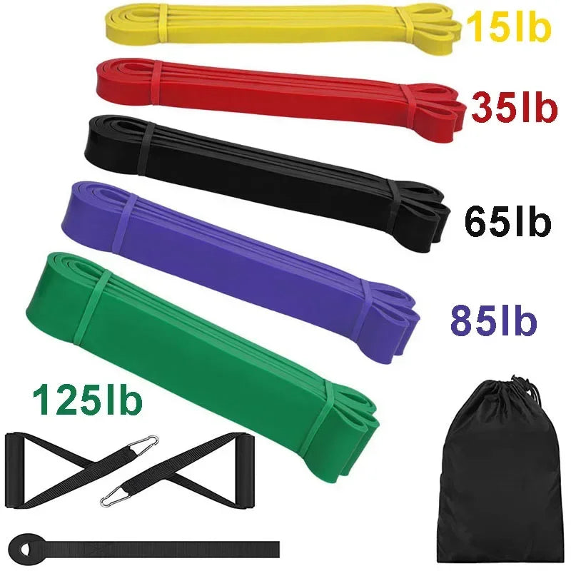 Sports Elastic Belt Pull-Up Auxiliary Men's and Women's Gym Pilates Exercise Equipment Rubber Fitness Resistance Belt PulseForm