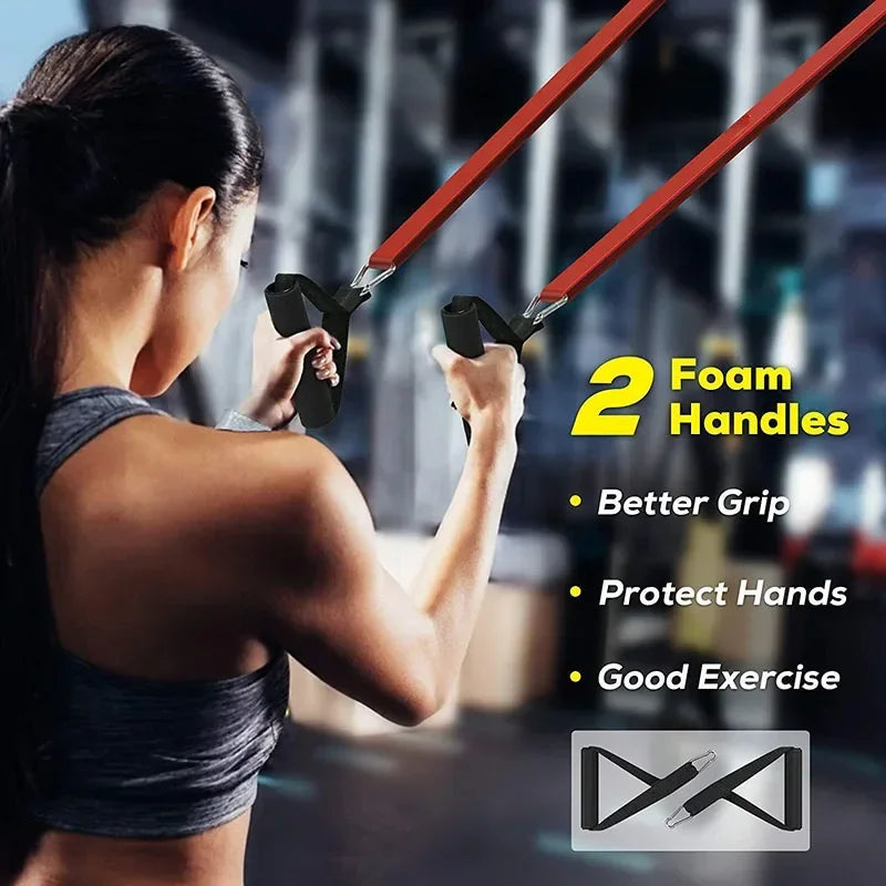 Sports Elastic Belt Pull-Up Auxiliary Men's and Women's Gym Pilates Exercise Equipment Rubber Fitness Resistance Belt PulseForm