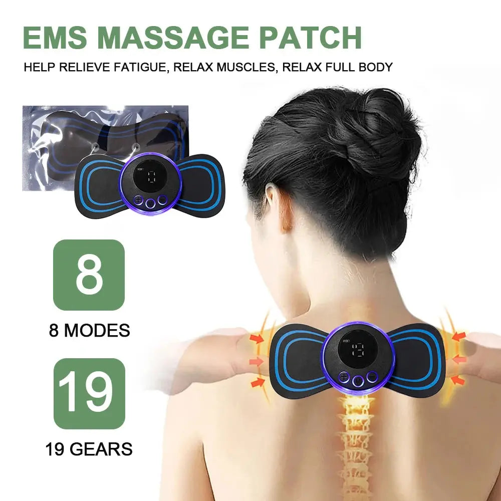 Smart Neck Massager - 19-Level TENS Pulse Therapy for Cervical Pain Relief PulseForm