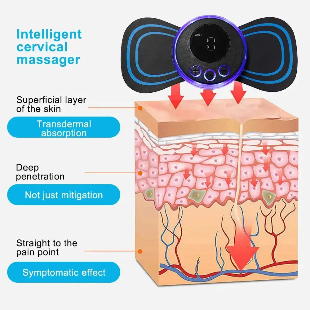 Smart Neck Massager - 19-Level TENS Pulse Therapy for Cervical Pain Relief PulseForm
