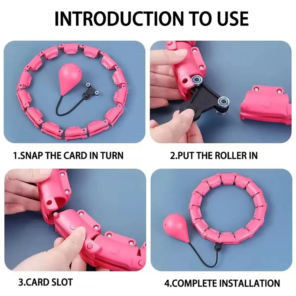 Smart Weighted Hula Hoop - 2-in-1 Adjustable Fitness Circle PulseForm