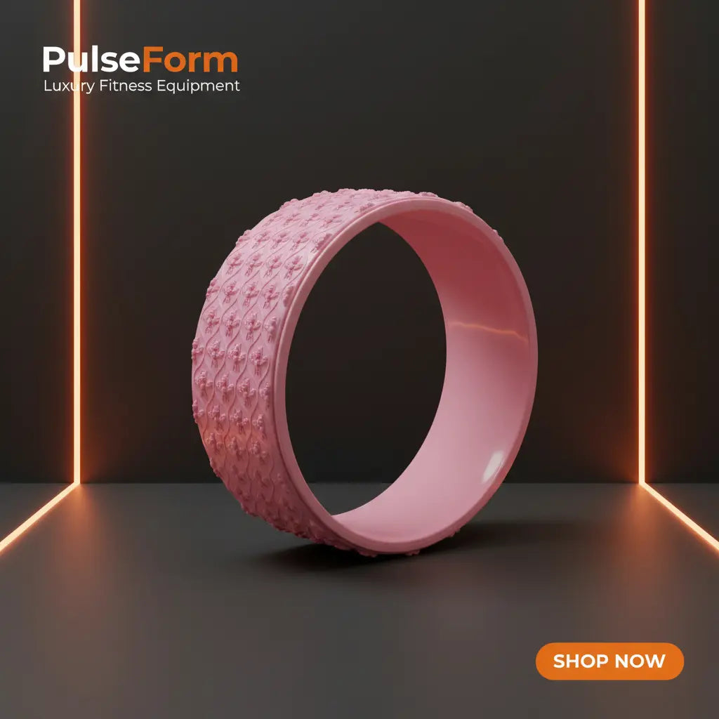 Yoga Wheel Roller - Back Stretcher Wheel with Massage Points for Spine Alignment & Deep Stretching maverick8830