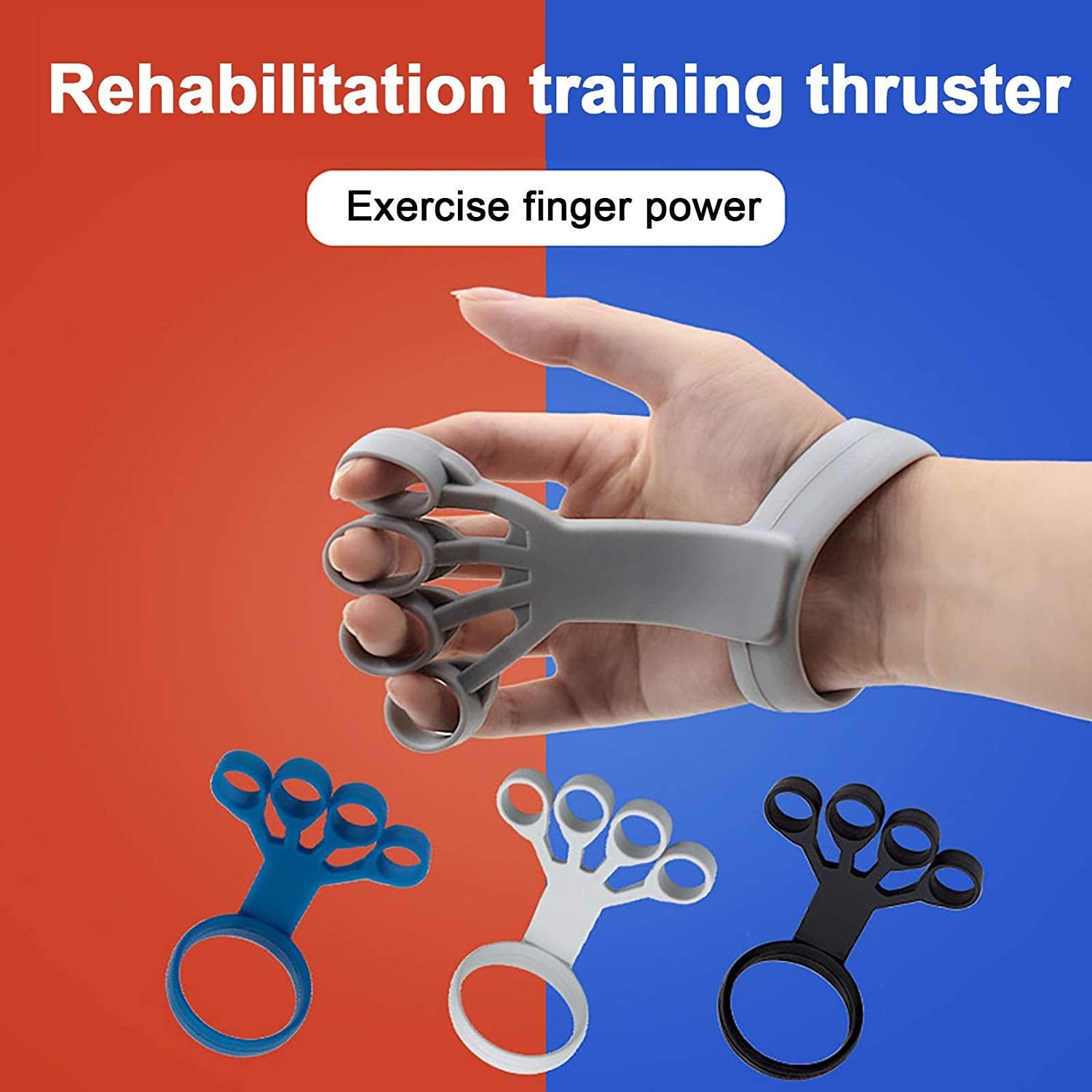 Silicone Grip Device Finger Exercise Stretcher Arthritis Hand Grip Trainer Strengthen Rehabilitation Training To Relieve Pain PulseForm